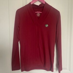 L.L. Bean Cranberry Long‎ Sleeve Pullover Small